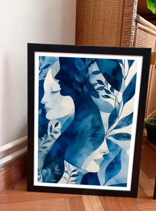 Hermosas laminas decorativas con motivos naturales y femeninos estilo acuarelas – photo 2